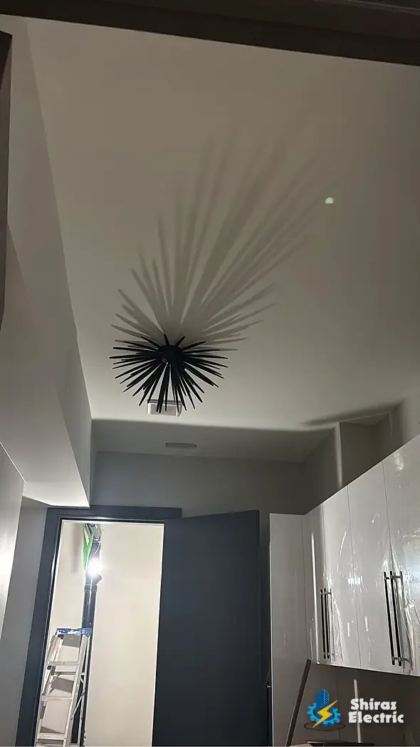 Starburst entry chandelier