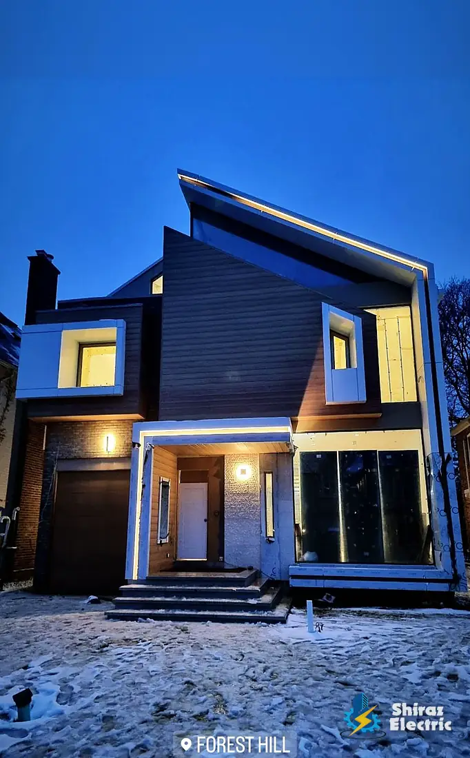 Night façade lighting